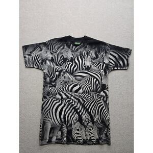 Vintage Radical Nature Zebra All Over Print Men's Size Large